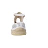 Espadrilles Plateau en Cuir et Jute Fait Main pour Femme Viguera 2226 – Blanc / Beige (Sahara)