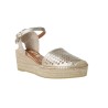 Viguera 2226 Damen Handgemachte Jute Flex Plateau-Espadrilles – Weiß / Beige (Sahara)