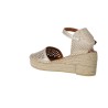 Viguera 2226 Damen Handgemachte Jute Flex Plateau-Espadrilles – Weiß / Beige (Sahara)