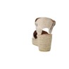 Viguera 2226 Damen Handgemachte Jute Flex Plateau-Espadrilles – Weiß / Beige (Sahara)