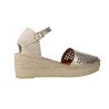 Viguera 2226 Women's Handmade Yute Flex Platform Espadrilles – White / Sahara