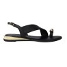 Sandali Bassi in Pelle a Fasce Incrociate da Donna Gioseppo Stony 79072 – Nero