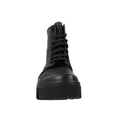 ART 1517 Brighton Botines Militares Plataforma Piel Mujer Negro
