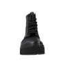 ART 1517 Brighton Bottines Plateforme Cuir Femme Noires Lacets