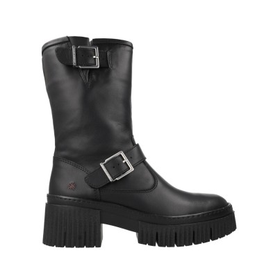 ART 1397 York Botas Hebillas Tacón Piel Mujer Negro