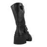 ART 1397 York Botas Hebillas Tacón Piel Mujer Negro