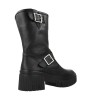ART 1397 York Botas Hebillas Tacón Piel Mujer Negro