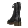Vesga Nifty Panzer Botas Altas Militares Plataforma Piel Negro Unisex