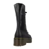 Vesga Nifty Panzer Botas Altas Militares Plataforma Piel Negro Unisex