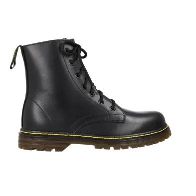 Vesga 1013 Damen Stiefeletten Leder Schwarz Schnürung und Reißverschluss