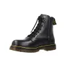 Vesga 1013 Anfibi Stivaletti Donna in Pelle Nera con Lacci e Zip