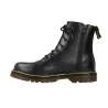 Vesga 1013 Anfibi Stivaletti Donna in Pelle Nera con Lacci e Zip