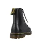 Vesga 1013 Bota Militar Piel Cordones y Cremallera Mujer Negro