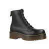 Vesga 1013 Anfibi Donna Doppia Plateau Pelle Nera Lacci e Zip
