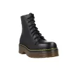 Vesga 1013 Bota Doble Plataforma Piel Cordones Cremallera Mujer Negro