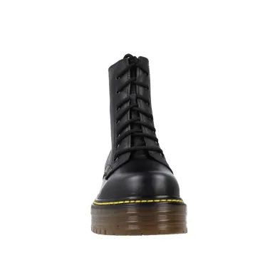 Vesga 1013 Anfibi Donna Doppia Plateau Pelle Nera Lacci e Zip