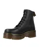 Vesga 1013 Anfibi Donna Doppia Plateau Pelle Nera Lacci e Zip