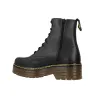 Vesga 1013 Anfibi Donna Doppia Plateau Pelle Nera Lacci e Zip