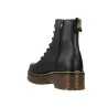 Vesga 1013 Bottines Double Plateforme Cuir Noir Lacets Femme