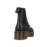 Vesga 1013 Anfibi Donna Doppia Plateau Pelle Nera Lacci e Zip