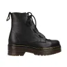 Vesga 1014 Black Leather Double Platform Lace-Up Boots Women's