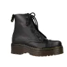 Vesga 1014 Anfibi Alti Doppia Plateau Pelle Nera Lacci e Zip
