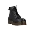Vesga 1014 Anfibi Alti Doppia Plateau Pelle Nera Lacci e Zip
