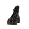 Vesga 1014 Anfibi Alti Doppia Plateau Pelle Nera Lacci e Zip