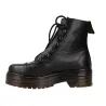 Vesga 1014 Anfibi Alti Doppia Plateau Pelle Nera Lacci e Zip