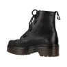 Vesga 1014 Anfibi Alti Doppia Plateau Pelle Nera Lacci e Zip