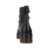 Vesga 1014 Anfibi Alti Doppia Plateau Pelle Nera Lacci e Zip