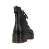 Vesga 1014 Anfibi Alti Doppia Plateau Pelle Nera Lacci e Zip