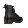 Vesga 1014 Anfibi Alti Doppia Plateau Pelle Nera Lacci e Zip