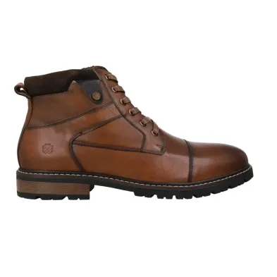 Carmela 164197 Stivaletti Stringati in Pelle Zip Uomo Cammello