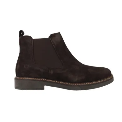 Carmela 164348 Men's Suede Chelsea Boots in Brown, Elastic Sides