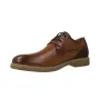 Carmela 164196 Men's Leather Derby Lace-Up Shoes in Tan Camel