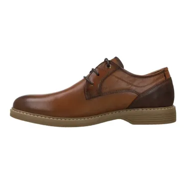 Carmela 164196 Men's Leather Derby Lace-Up Shoes in Tan Camel