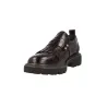 Carmela 164359 Damen Loafer Leder Kroko-Prägung Fransen Braun