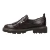 Carmela 164359 Damen Loafer Leder Kroko-Prägung Fransen Braun