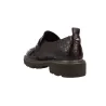 Carmela 164359 Women's Croc-Effect Leather Fringed Loafers Brown