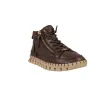 Carmela 164392 Botines Sneaker de Piel con Cremallera Mujer Marrón