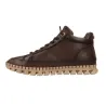 Carmela 164392 Botines Sneaker de Piel con Cremallera Mujer Marrón