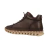 Carmela 164392 Bottines Sneakers en Cuir Marron pour Femme Zip