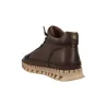 Carmela 164392 Women's Brown Leather High-Top Sneaker Boots Zip