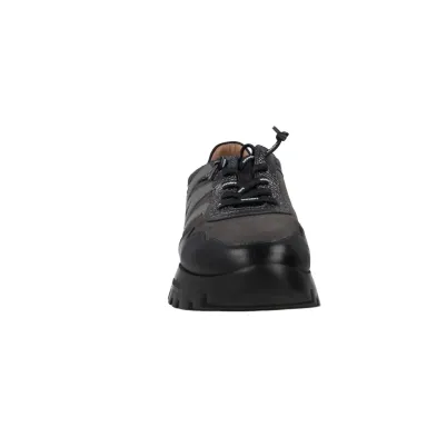 Wonders A-24110 Women's Platform Trainers in Metallic Leather