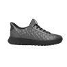 Geox D667SB Quilted Low-Top Lace-Up Trainers for Women Graphite