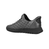 Geox D667SB Quilted Low-Top Lace-Up Trainers for Women Graphite