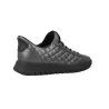 Geox D667SB Sneaker Baja Acolchada con Cordones para Mujer Grafito