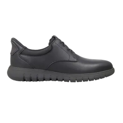 GEOX U664JA Flextride Men's Black Leather Derby Dress Shoes Office