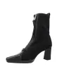 Hispanitas HI265085 Bangkok Bottines Talon Zip Cuir Femme Noir